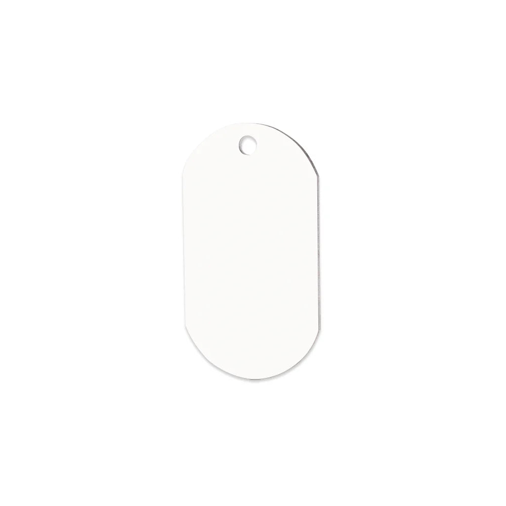 1.15" x 2" Double Sided Sublimation Aluminum ID Tag - Parkerbuilt HQ