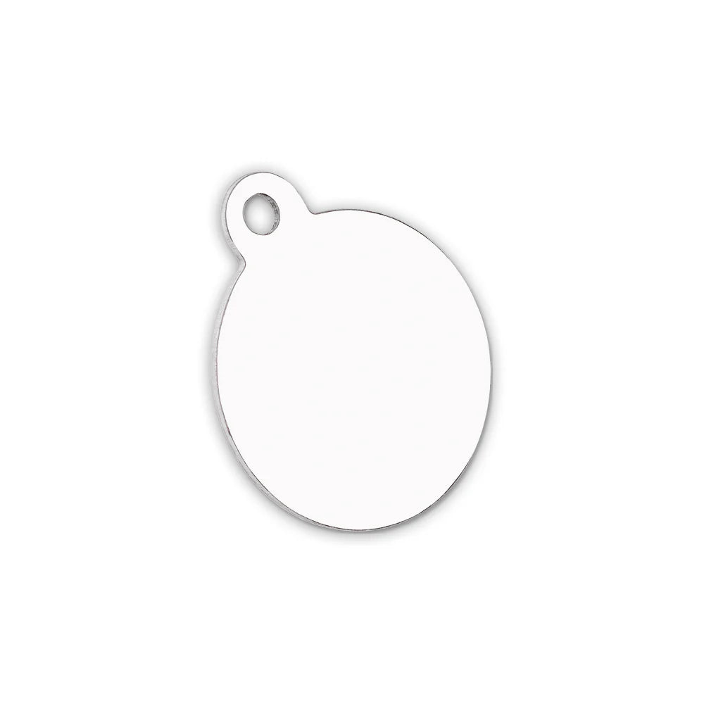 1.25" x 1.5" Circle Sublimation Aluminum Pet Tag