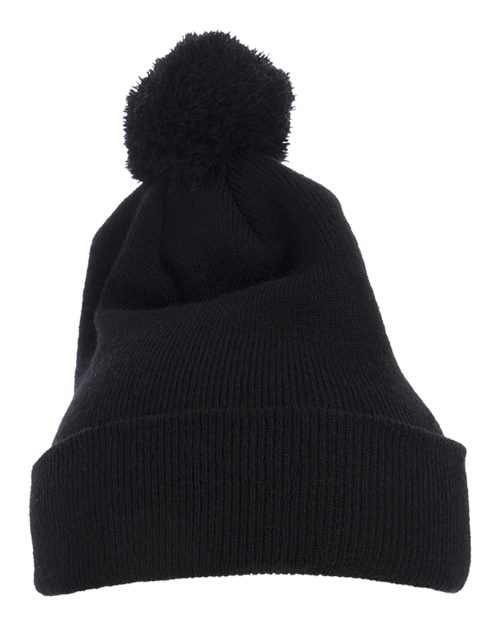 Flexfit Cuff Knit Beanie w Pom