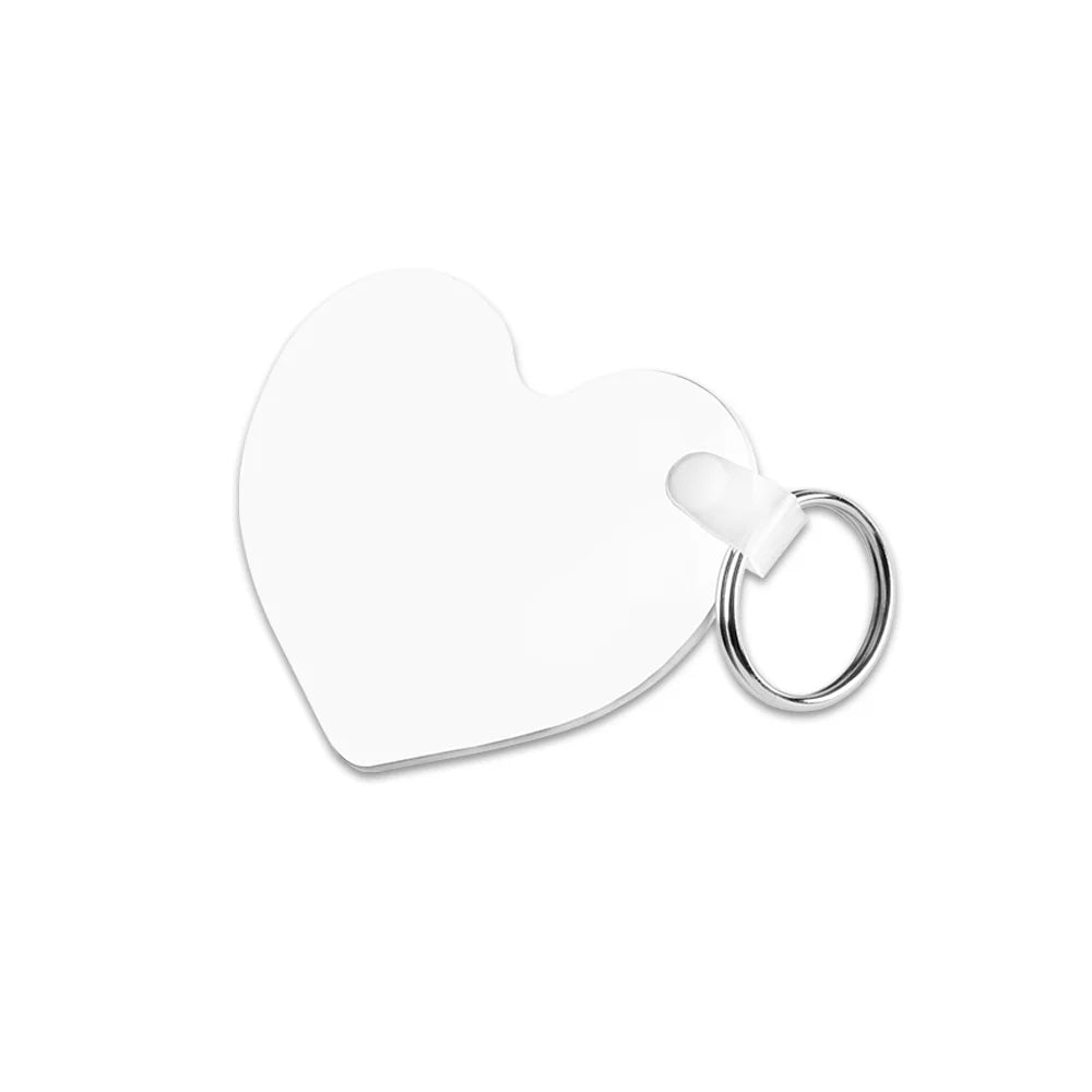 2.5" x 2.25" Heart Sublimation FRP Keychain