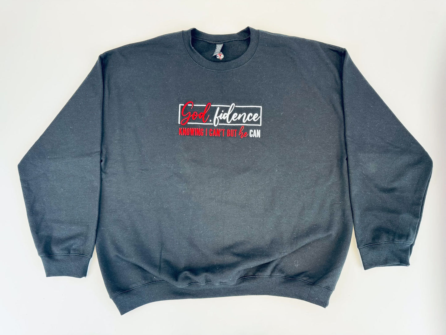 God.fidence Embroidered Sweatshirt - GOdCREATEd