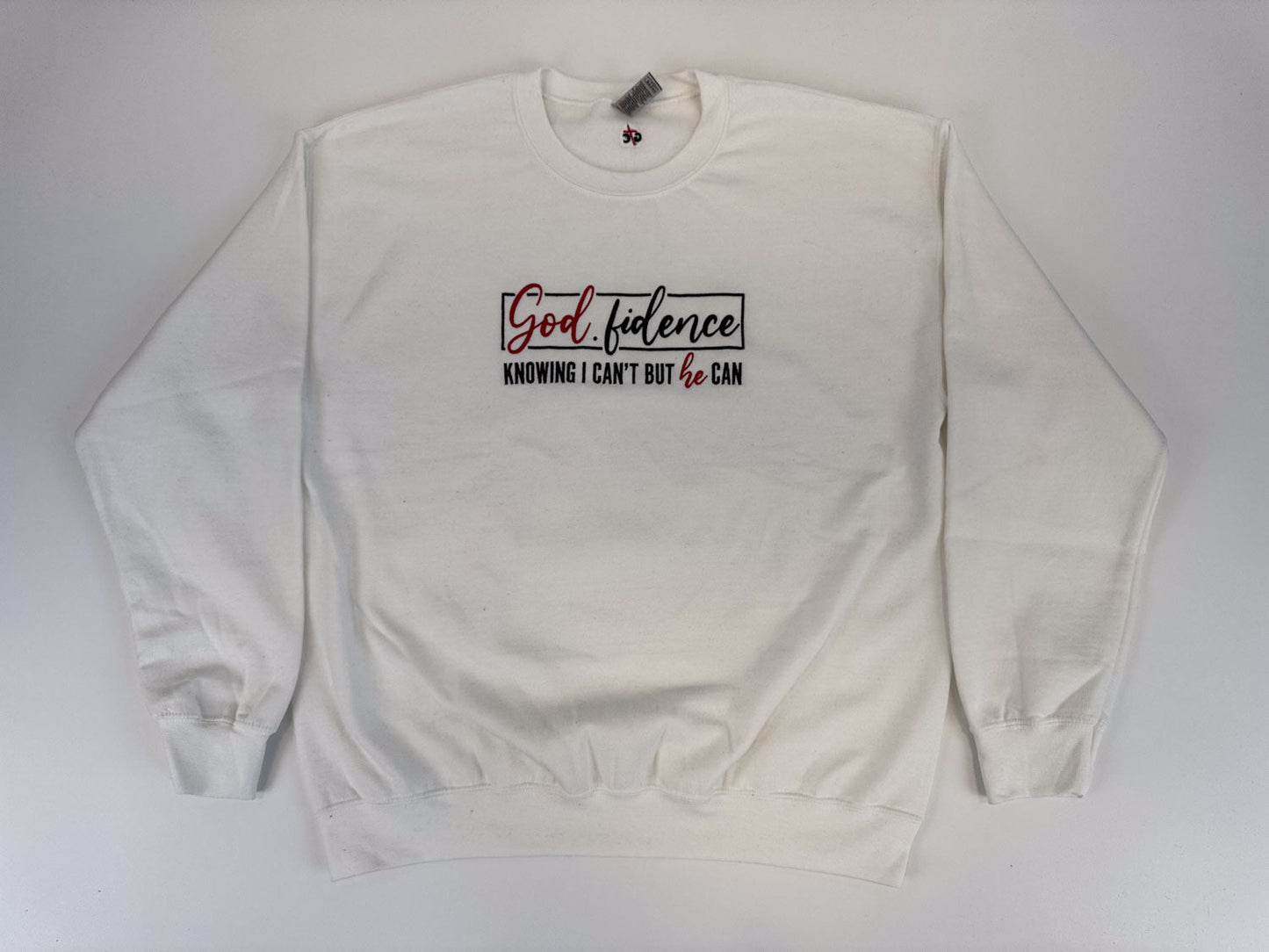 God.fidence Embroidered Sweatshirt - GOdCREATEd