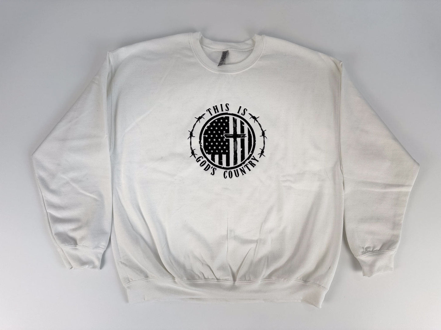 This Is God's Country Embroidered Sweatshirt - GOdCREATEd