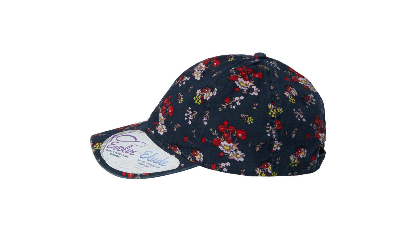 Hattie Women's Garment-Washed Fashion Print Cap