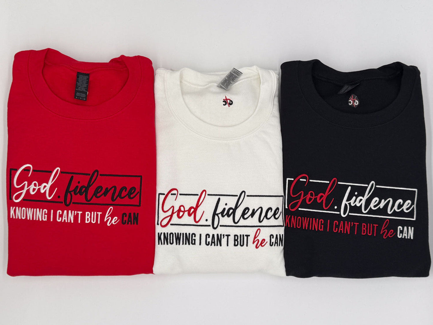 God.fidence Embroidered Sweatshirt - GOdCREATEd