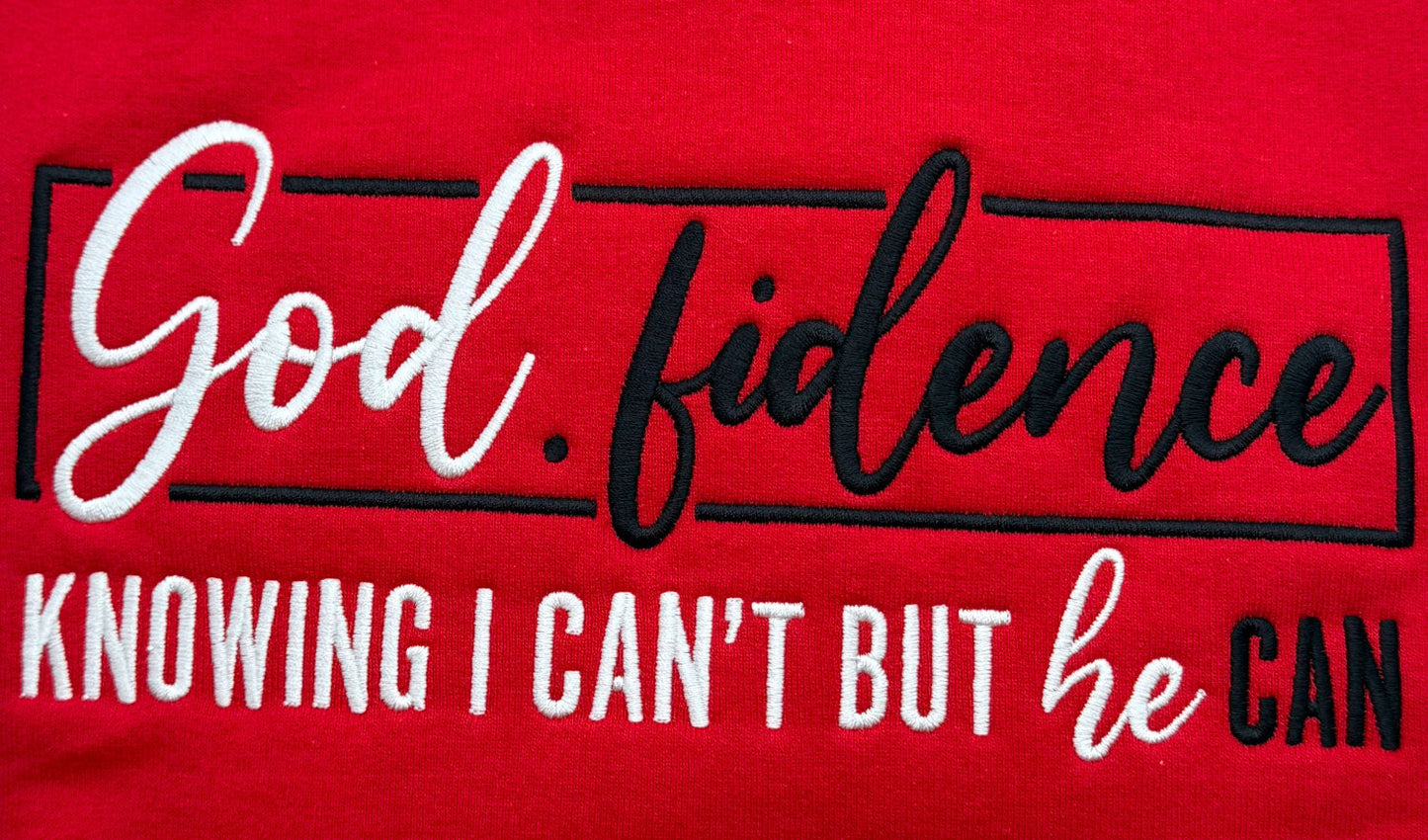God.fidence Embroidered Sweatshirt - GOdCREATEd