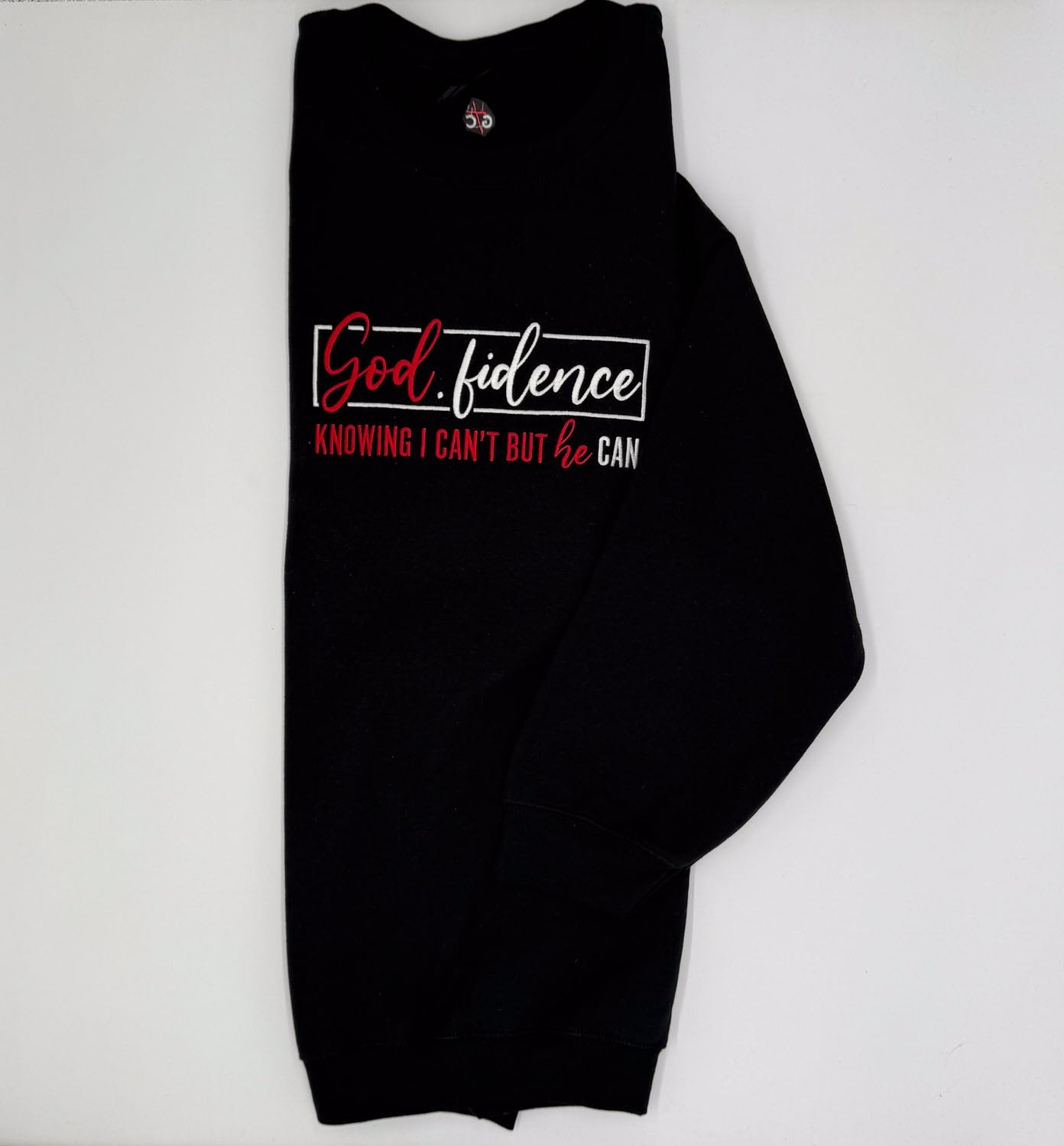 God.fidence Embroidered Sweatshirt - GOdCREATEd