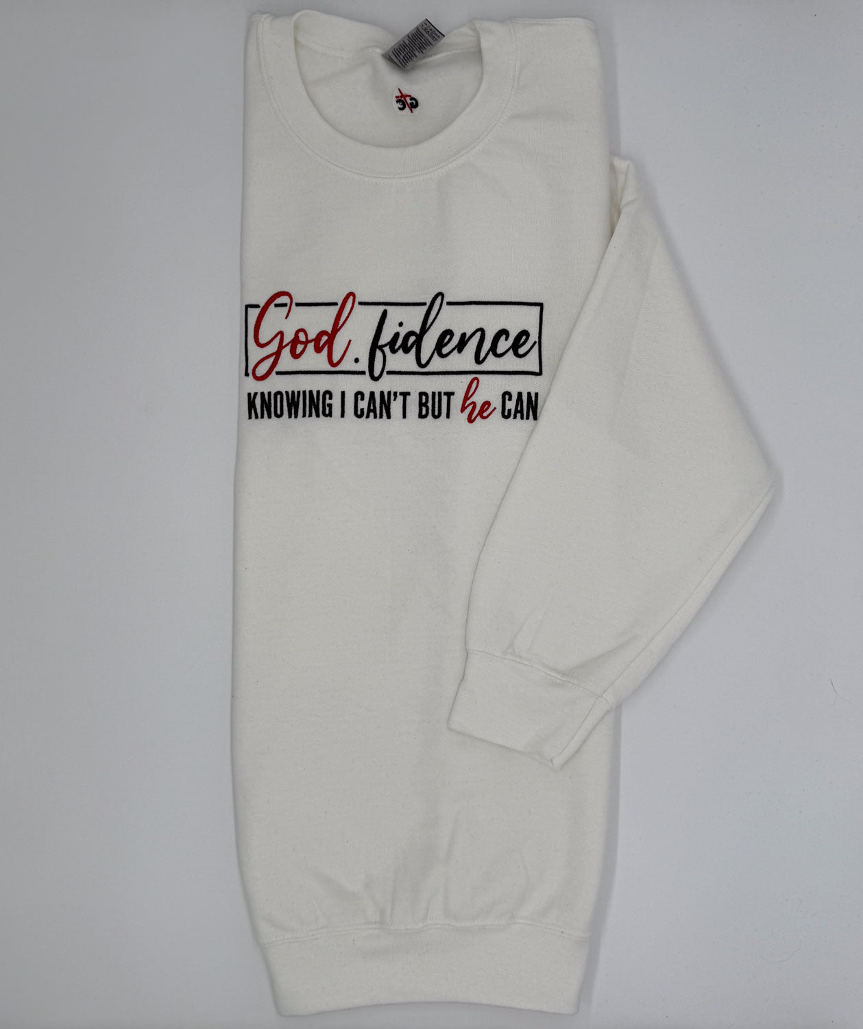 God.fidence Embroidered Sweatshirt - GOdCREATEd