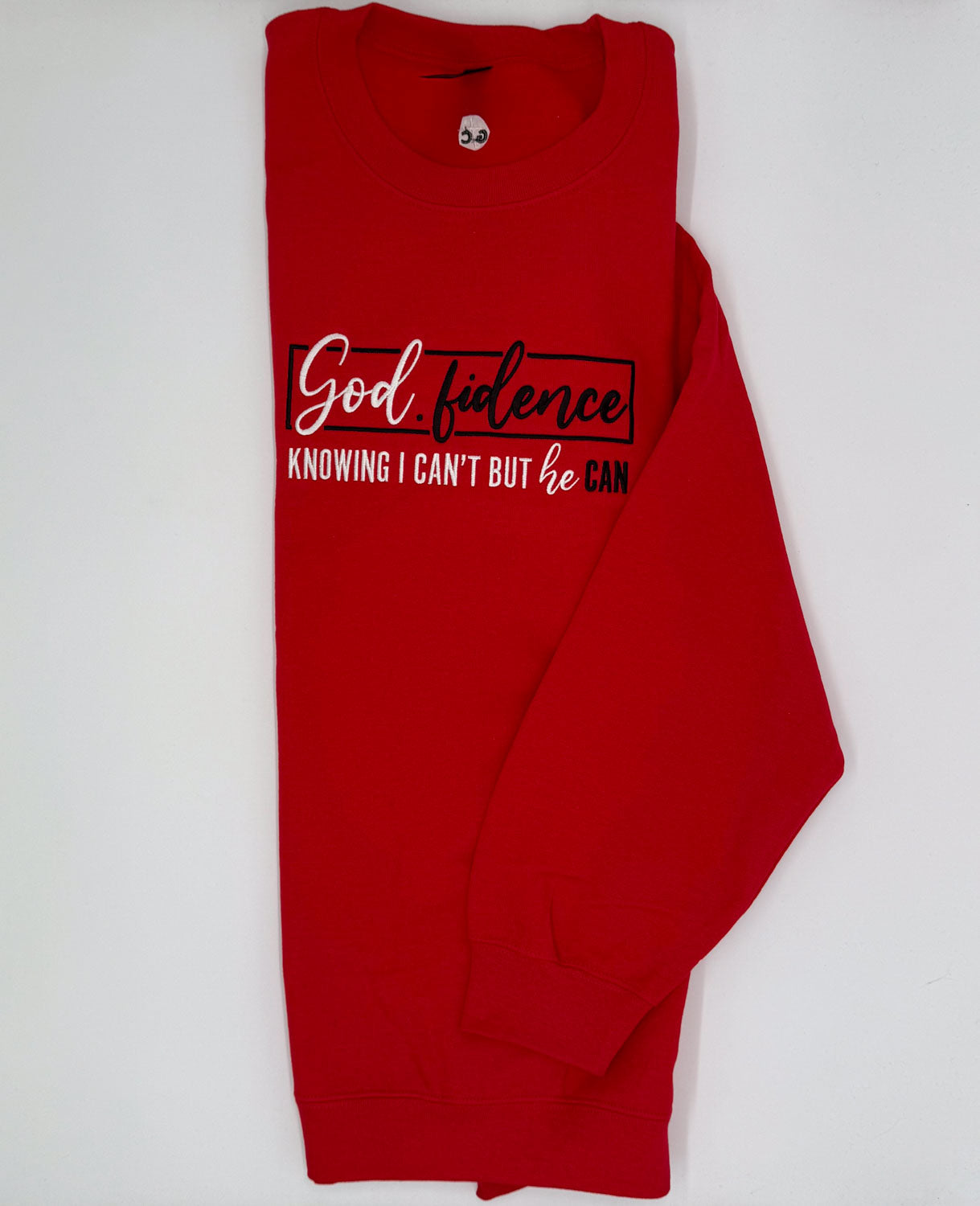God.fidence Embroidered Sweatshirt - GOdCREATEd