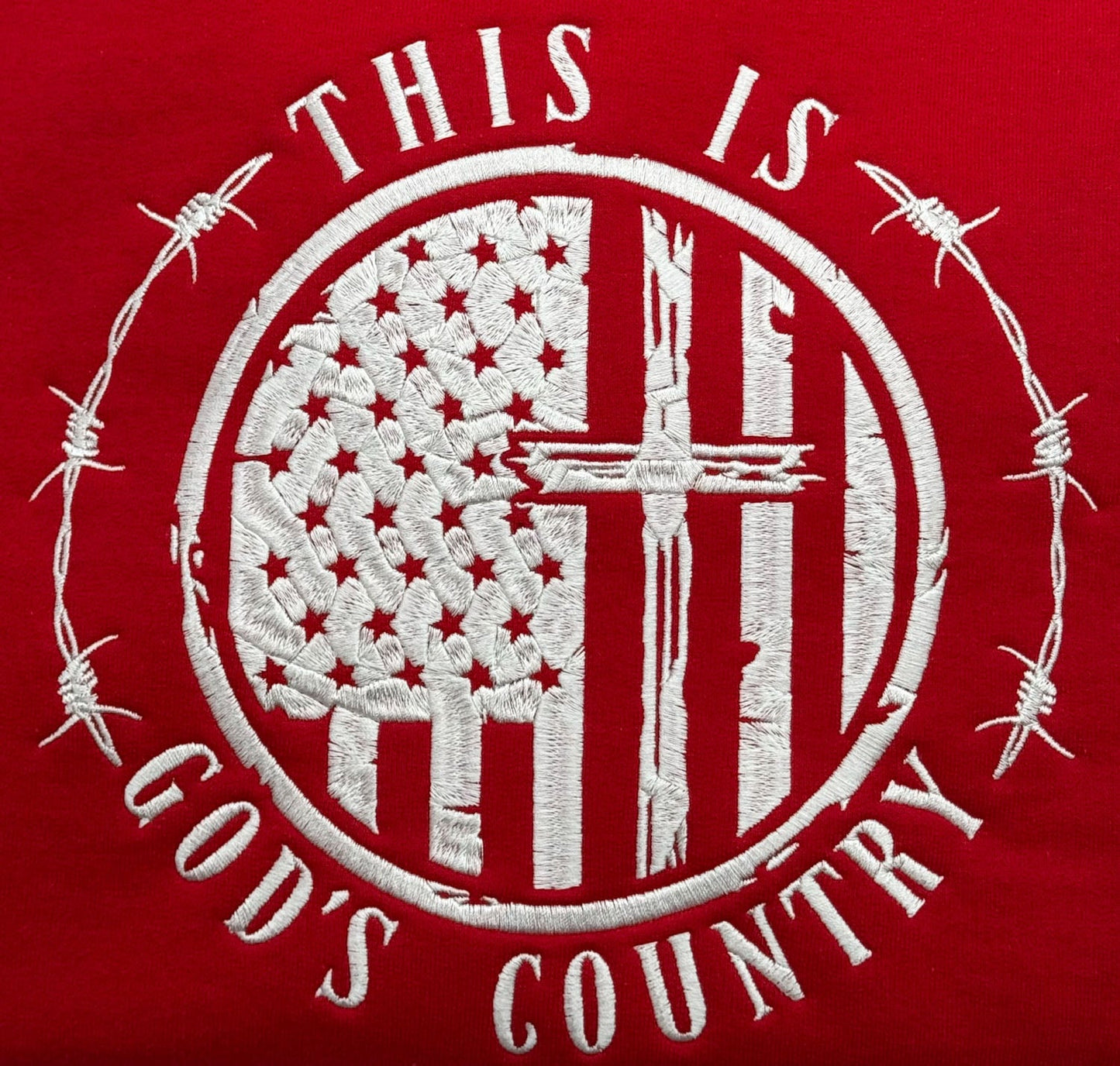 This Is God's Country Embroidered Sweatshirt - GOdCREATEd
