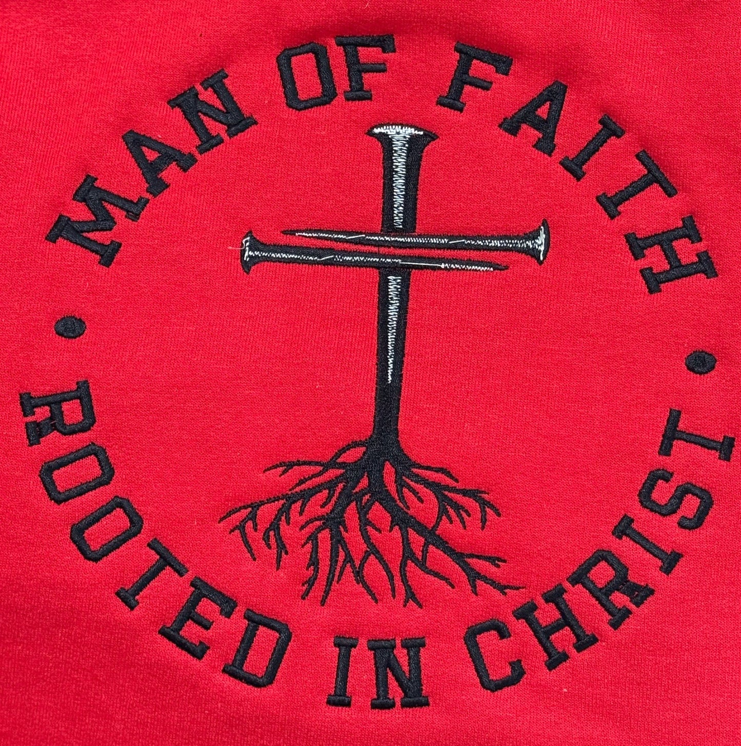 Man of Faith Embroidered Sweatshirt - GOdCREATEd