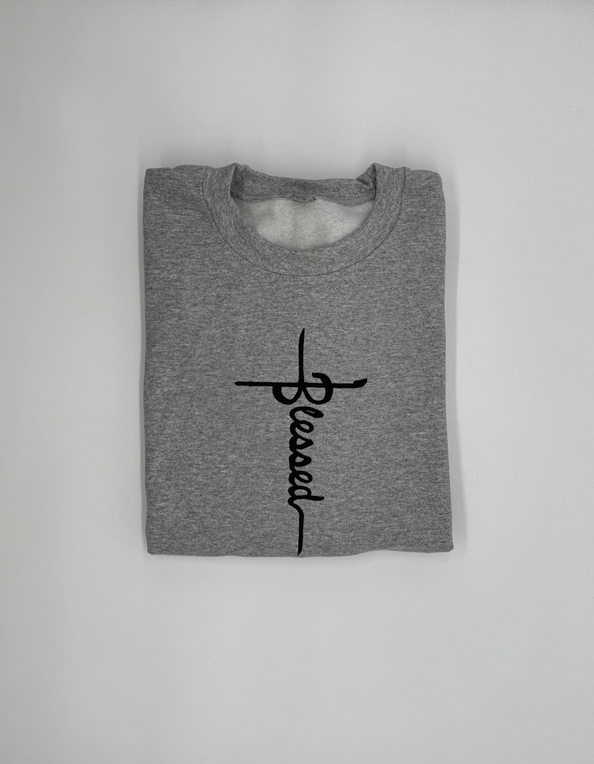 "Blessed" Embroidered Sweatshirt - GOdCREATEd
