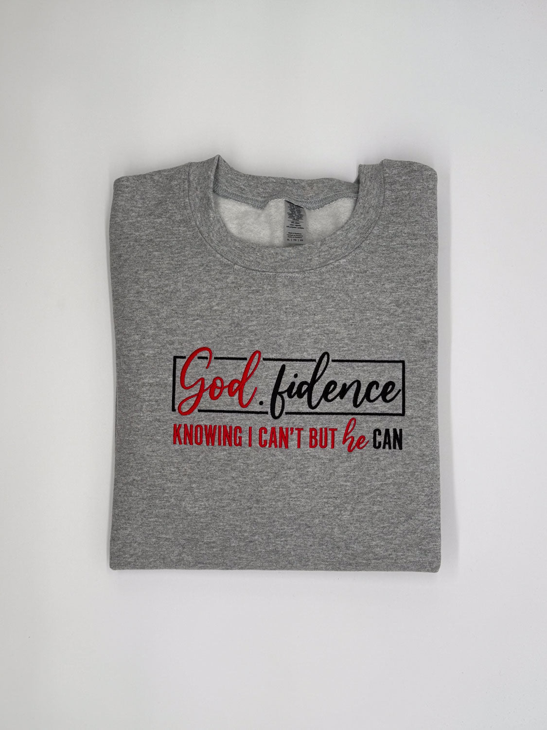 God.fidence Embroidered Sweatshirt - GOdCREATEd