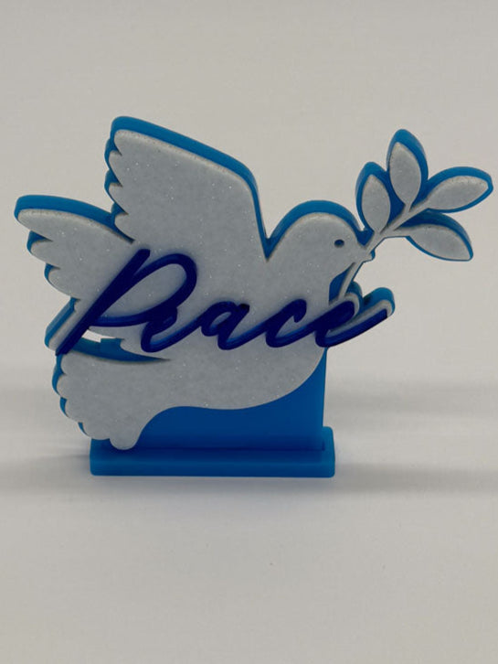 "Peace" 4" X 4" Acrylic Desk Ornament - GOdCREATEd