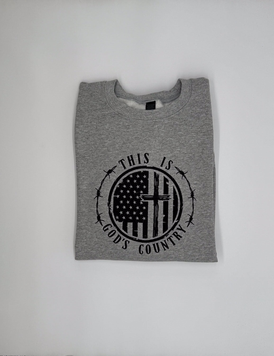 This Is God's Country Embroidered Sweatshirt - GOdCREATEd