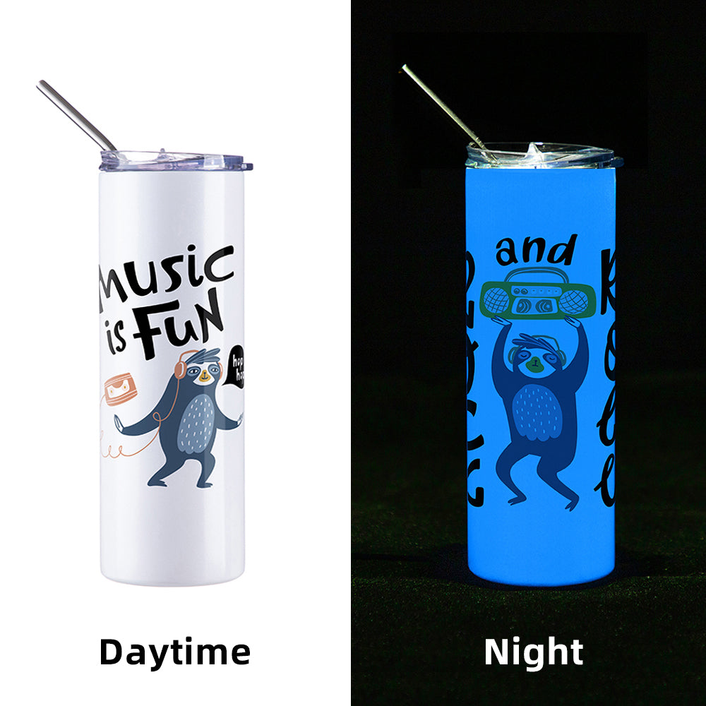 Luminous Skinny Tumbler w Straw 20 oz - Parkerbuilt HQ