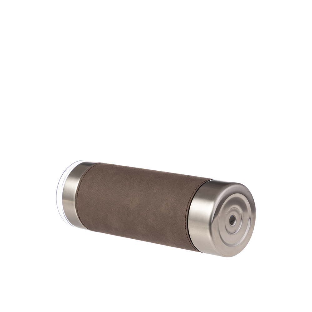 PU Leather Sleeve Stainless Steel Skinny Tumbler 20 oz