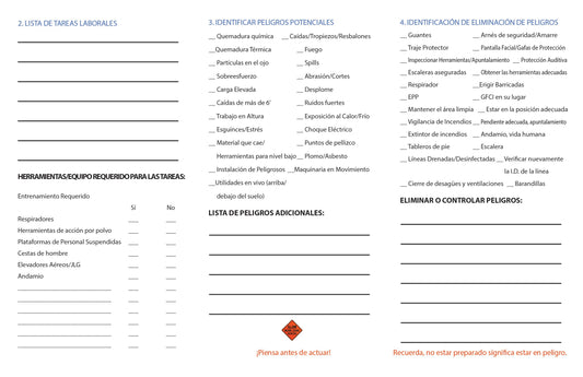 PTP Trifold Cards - Spanish - Parkerbuilt HQ