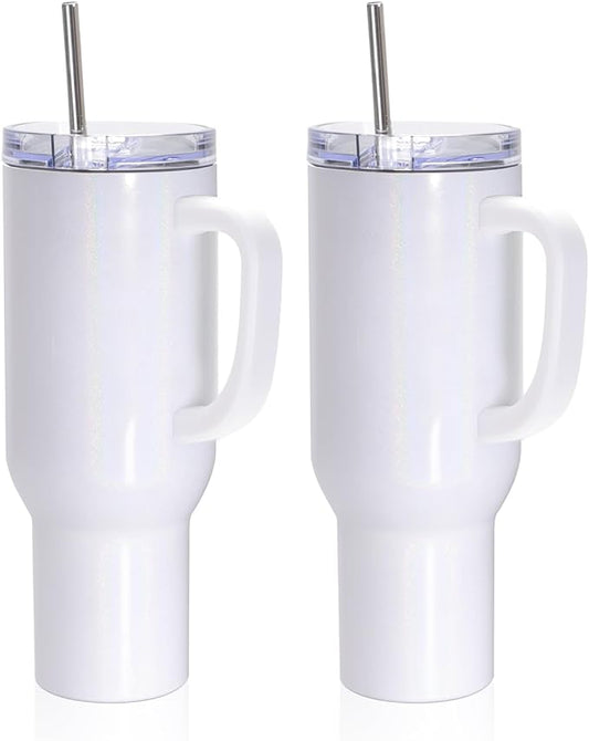 Sublimation Tumblers with Removable Handle and Straw Lid - 40 oz - Parkerbuilt HQ