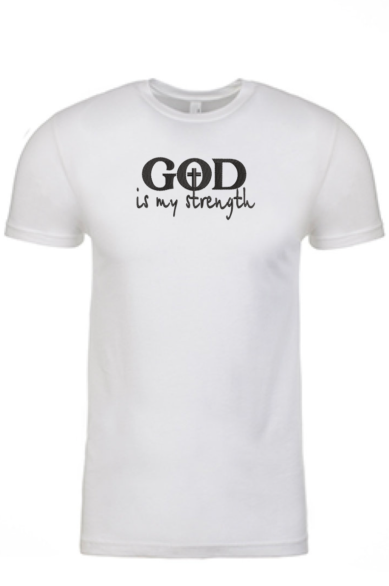 "God is My Strength" Printed Tshirt - GOdCREATEd