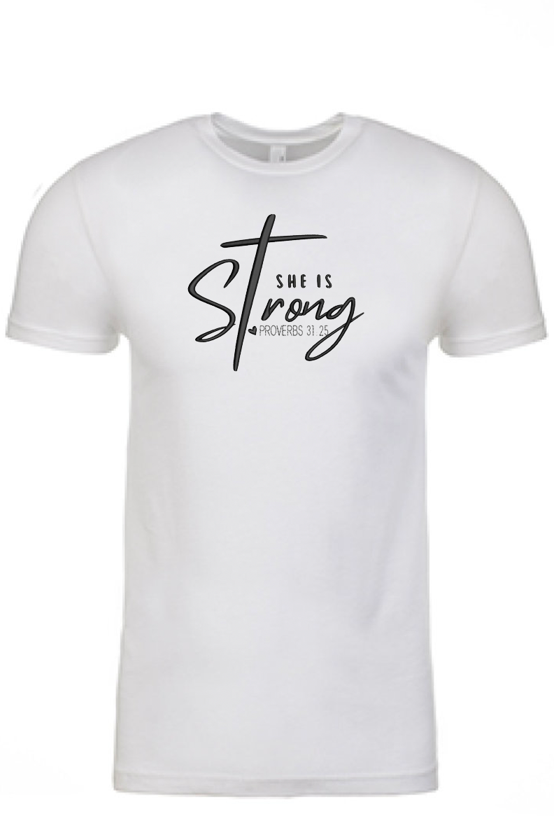 She is Strong Printed Tshirt - GOdCREATEd