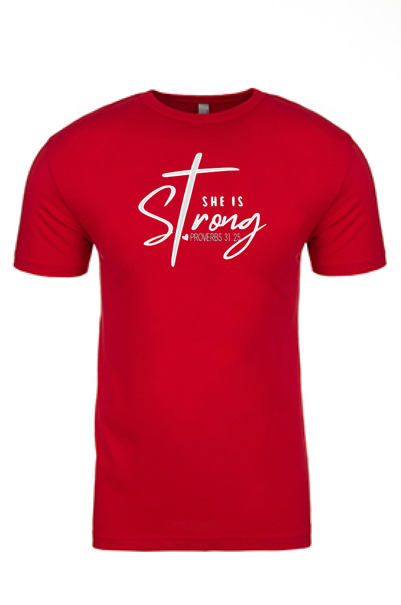 She is Strong Printed Tshirt - GOdCREATEd