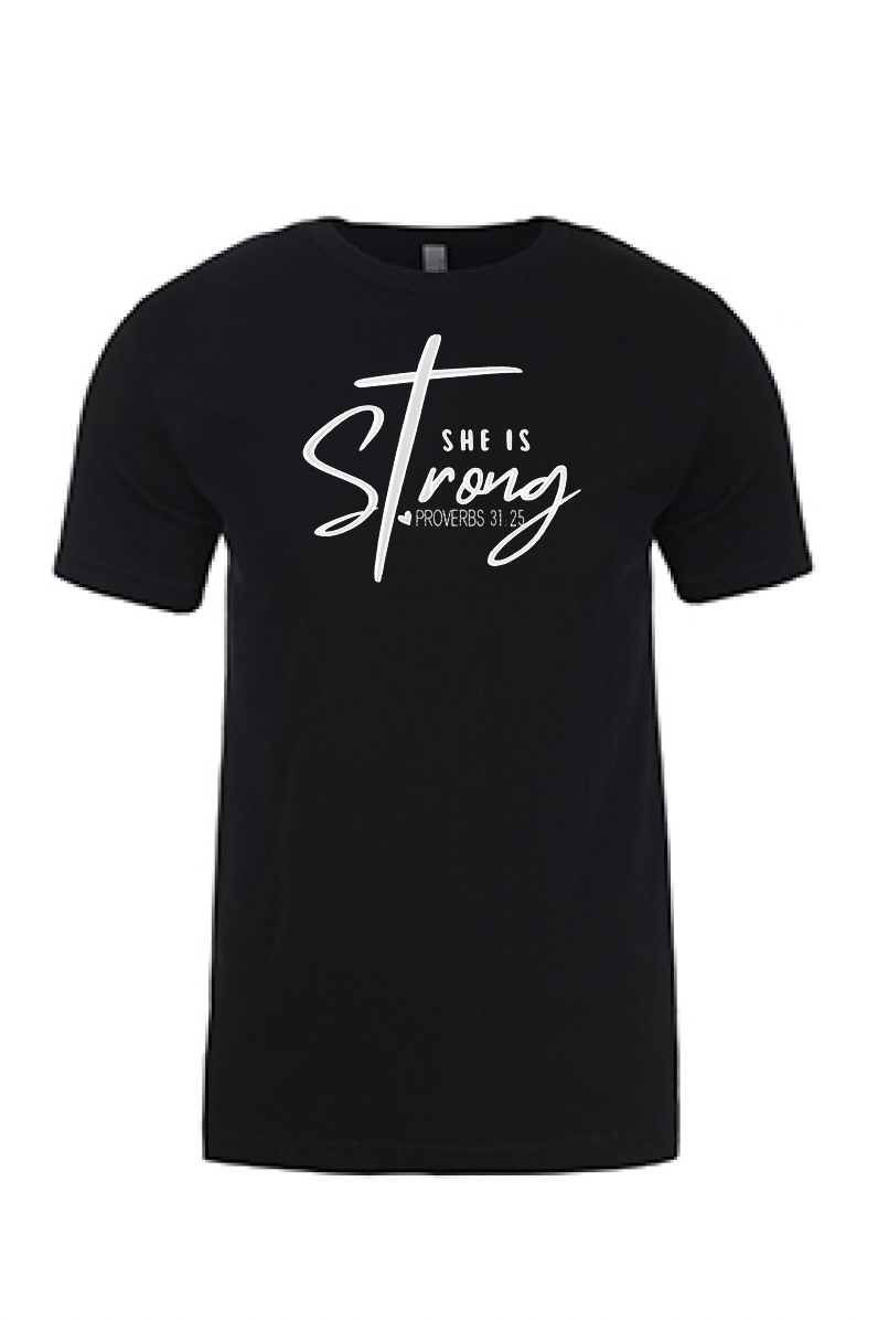 She is Strong Printed Tshirt - GOdCREATEd