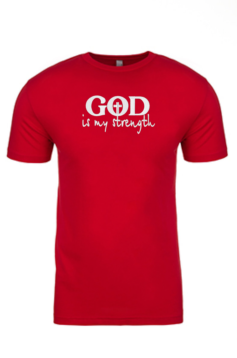 "God is My Strength" Printed Tshirt - GOdCREATEd
