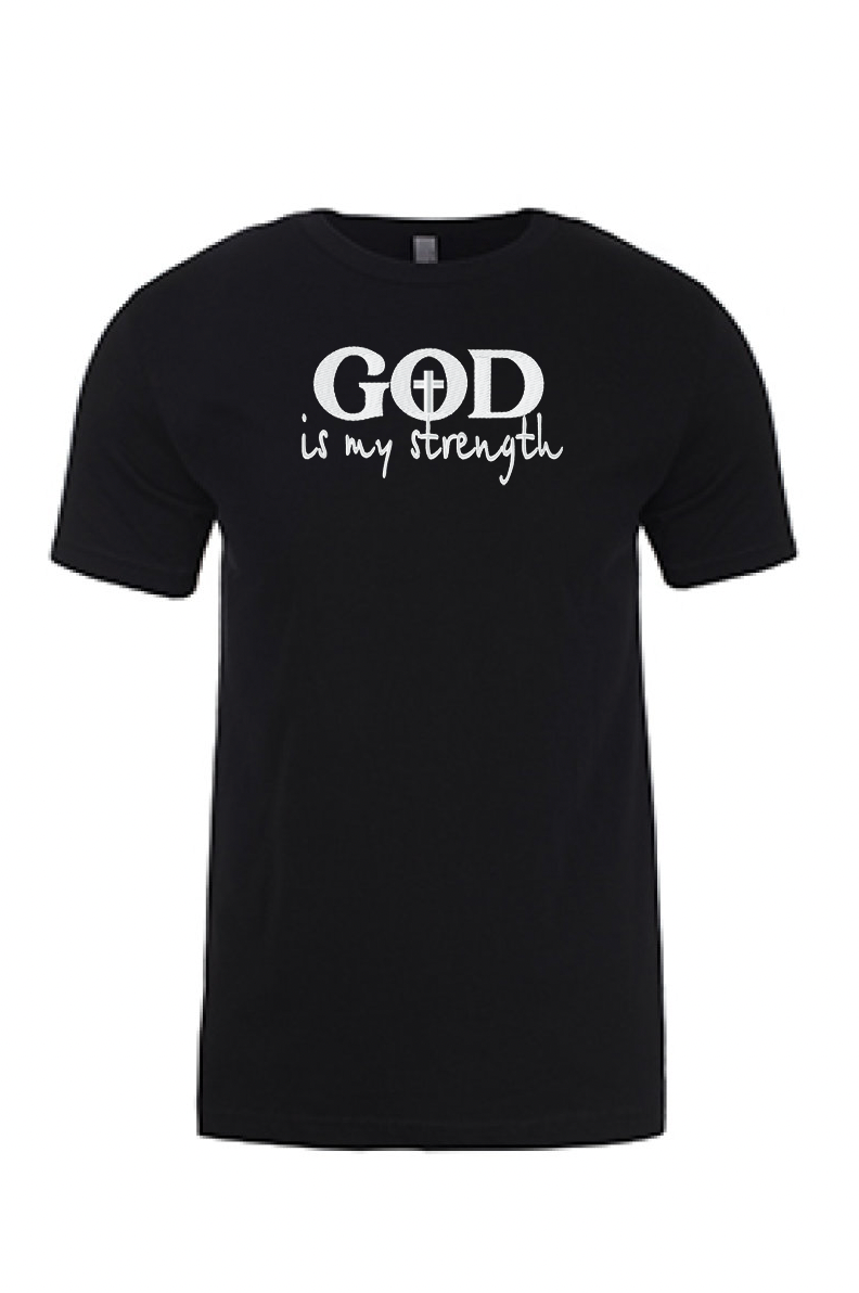"God is My Strength" Printed Tshirt - GOdCREATEd