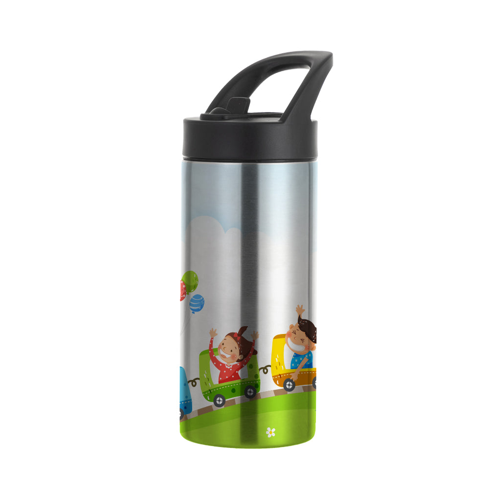 Stainless Steel Skinny Tumbler with Black Portable Straw Lid 16 oz - Parkerbuilt HQ