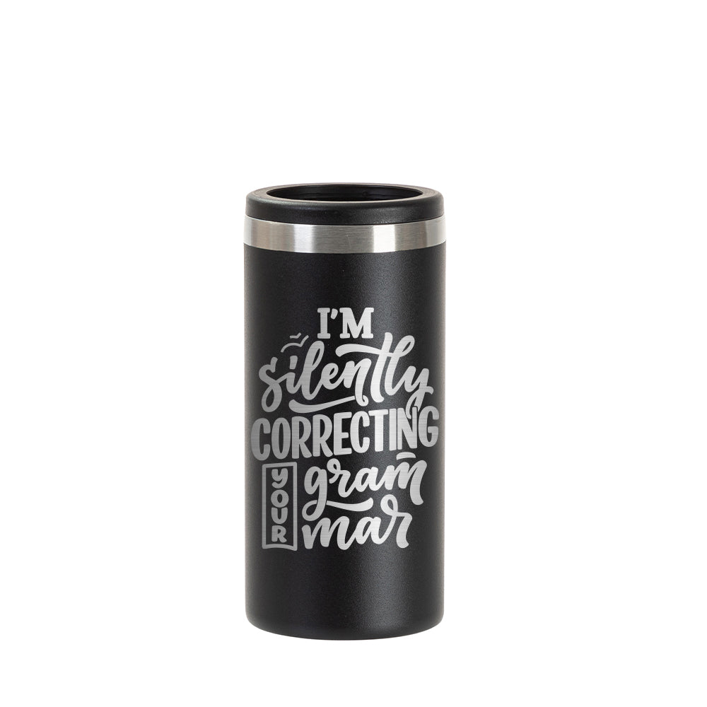 Stainless Steel Slim Can Cooler Powder Coated 12 oz - Parkerbuilt HQ