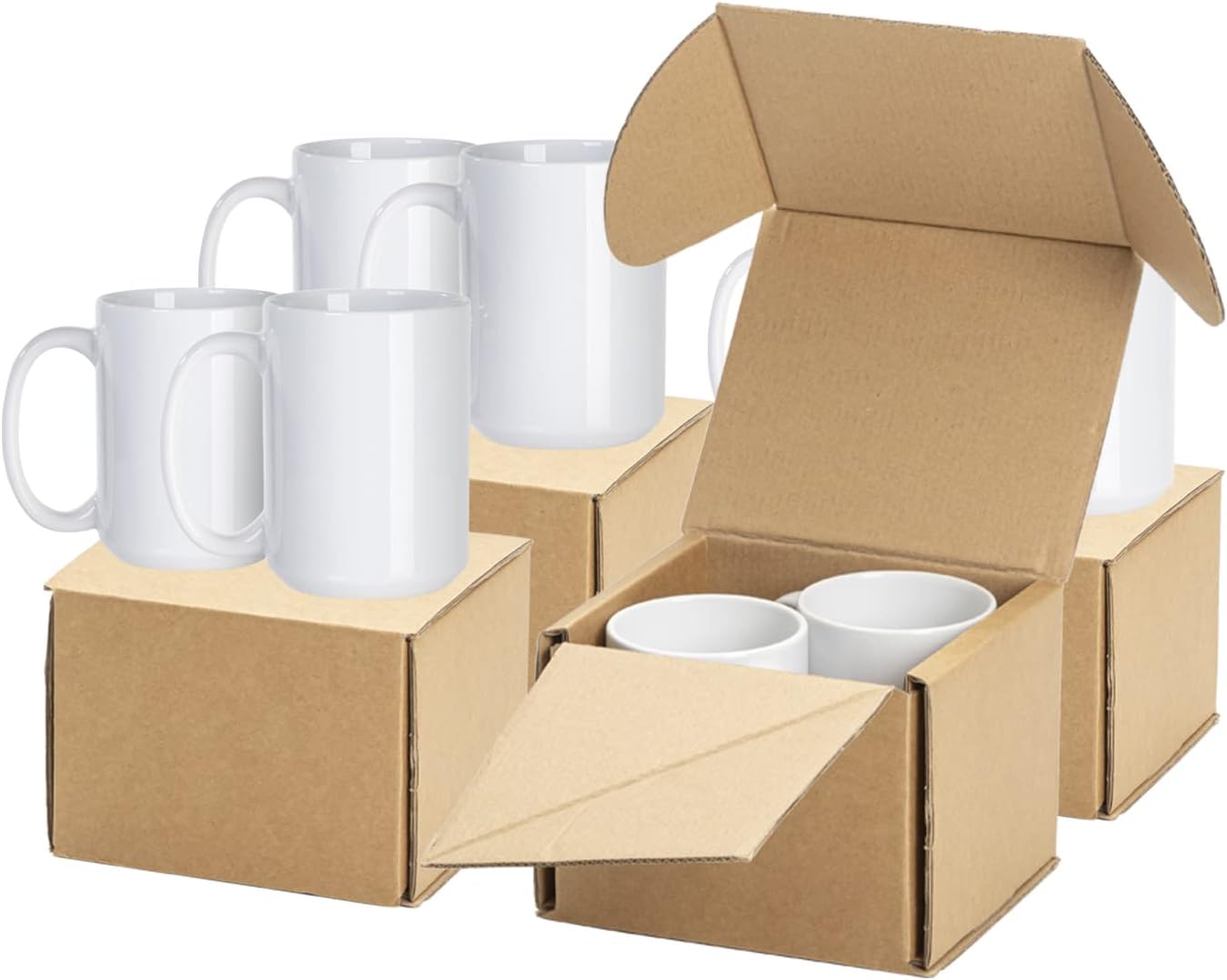 Sublimation Ceramic Coffee Mugs White - 15 oz - Parkerbuilt HQ