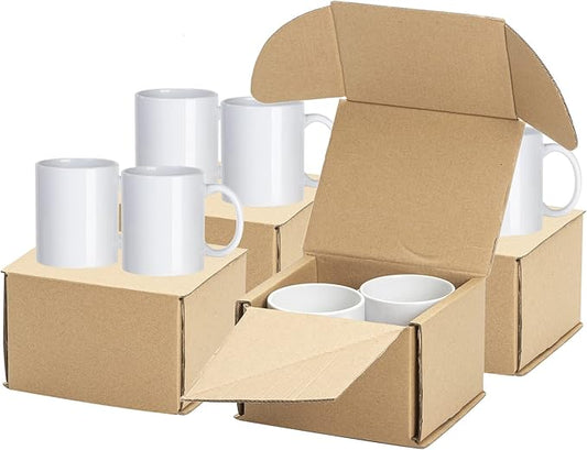 Sublimation Coffee Mugs White Ceramic - 11 oz - Parkerbuilt HQ