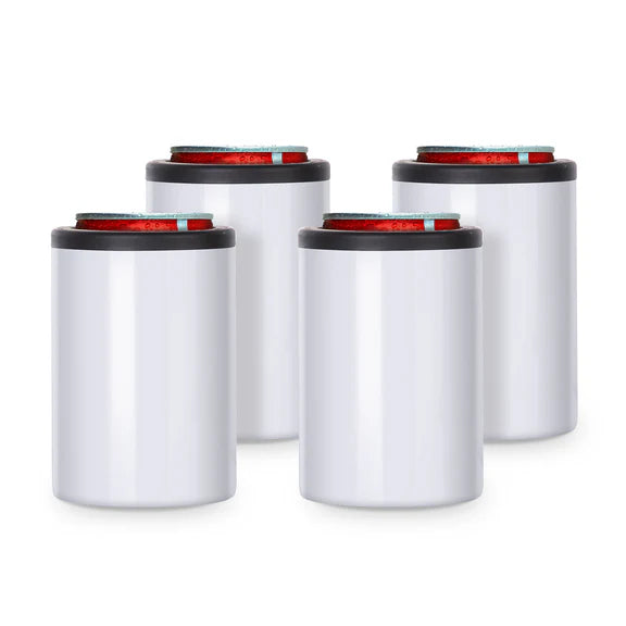 Sublimation Cold Drink Short Can Cooler Insulated White 12 OZ