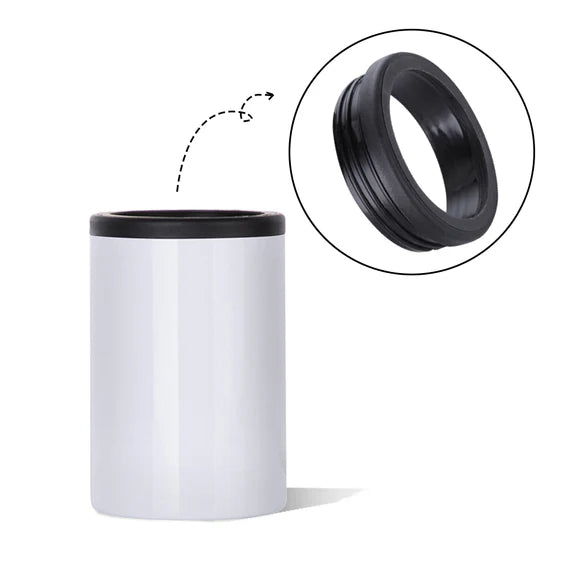 Sublimation Cold Drink Short Can Cooler Insulated White 12 OZ - Parkerbuilt HQ