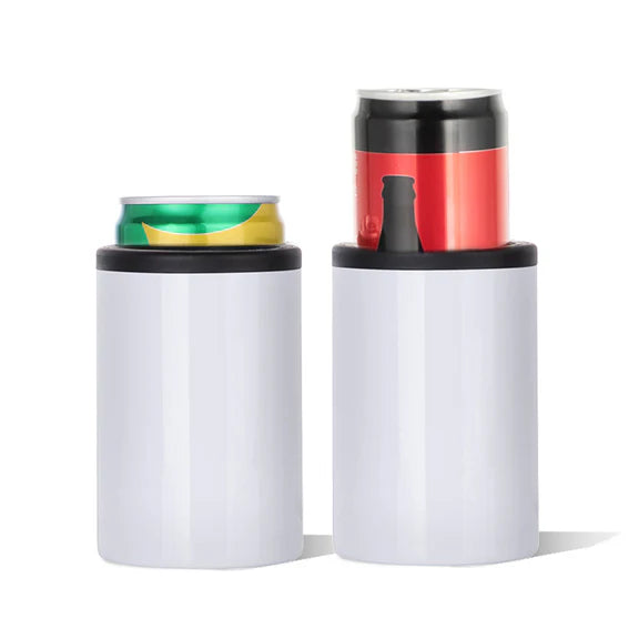 Sublimation Cold Drink Short Can Cooler Insulated White 12 OZ