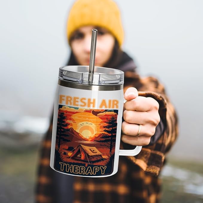 Sublimation Mugs Tumblers Blanks with Handle Lid and Straw - 30 oz - Parkerbuilt HQ