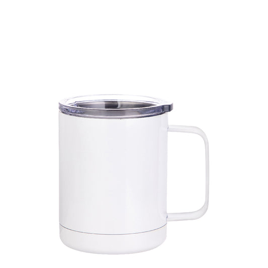 Sublimation Stainless Steel Coffee Mug with Handle and Lid - 10 oz - Parkerbuilt HQ