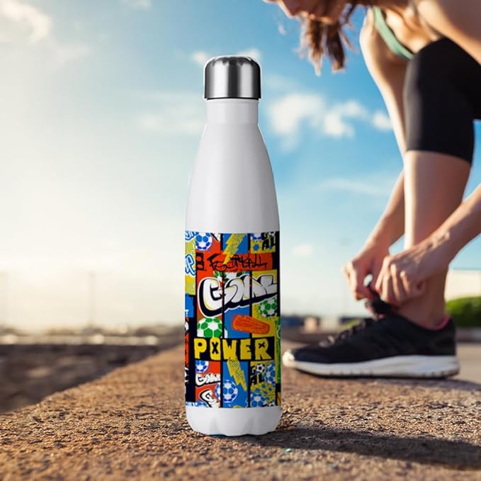Sublimation Water Bottles Blanks White Stainless Steel - 17 oz - Parkerbuilt HQ