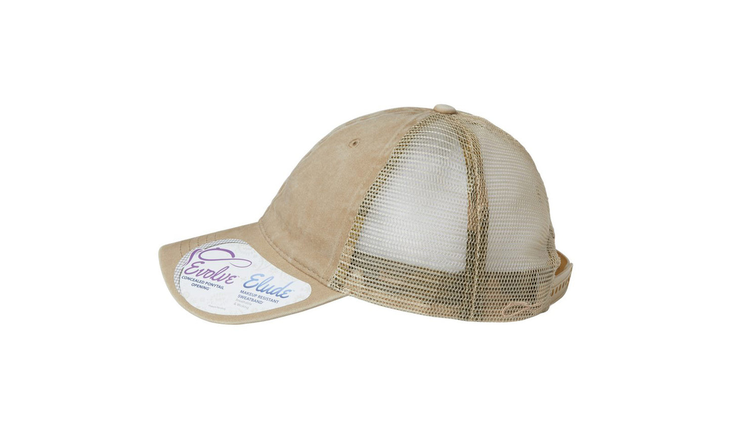 Tess Women's Washed Mesh-Back Cap