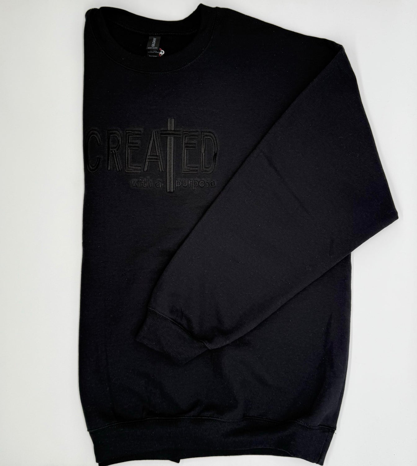 "Created with a Purpose" Embroidered Sweatshirt - GOdCREATEd