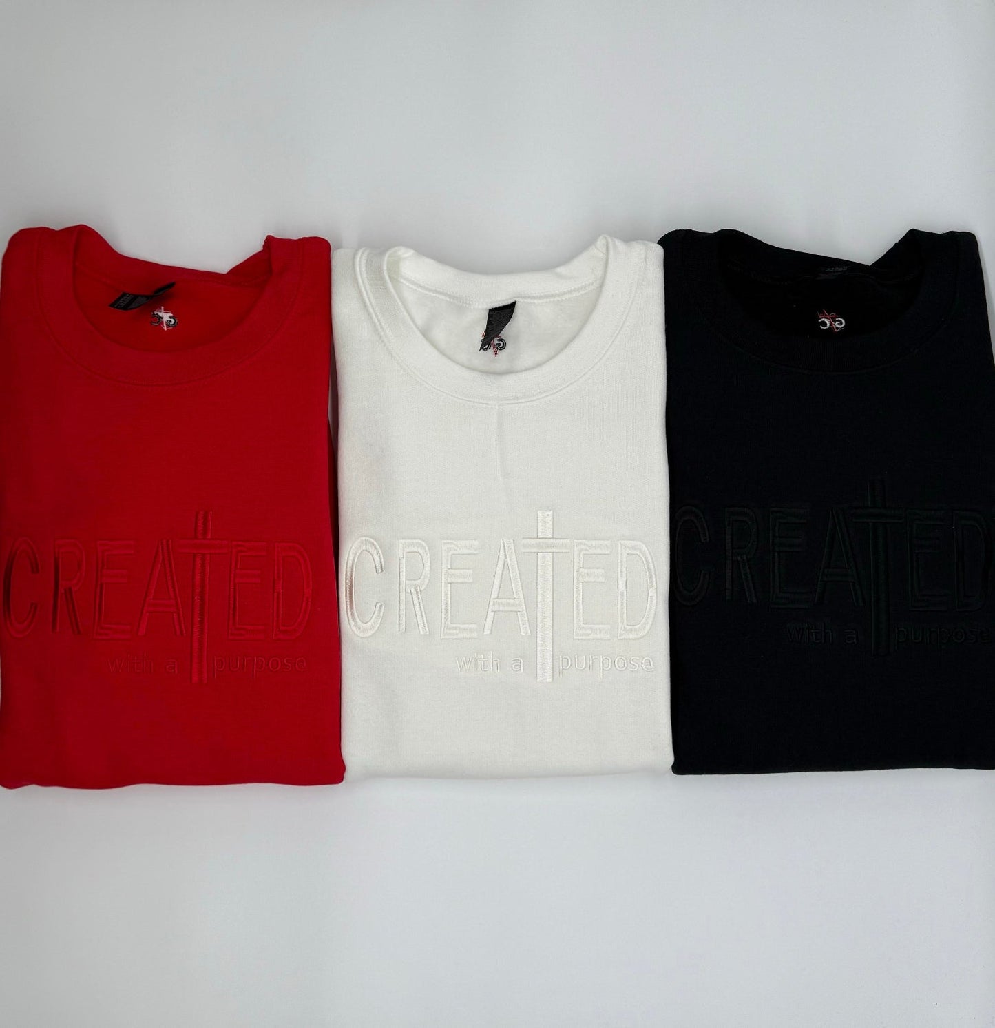 "Created with a Purpose" Embroidered Sweatshirt - GOdCREATEd