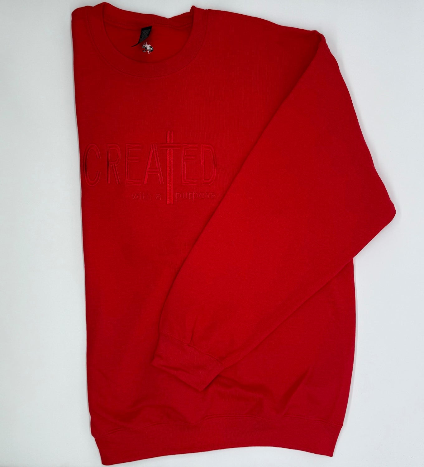 "Created with a Purpose" Embroidered Sweatshirt - GOdCREATEd