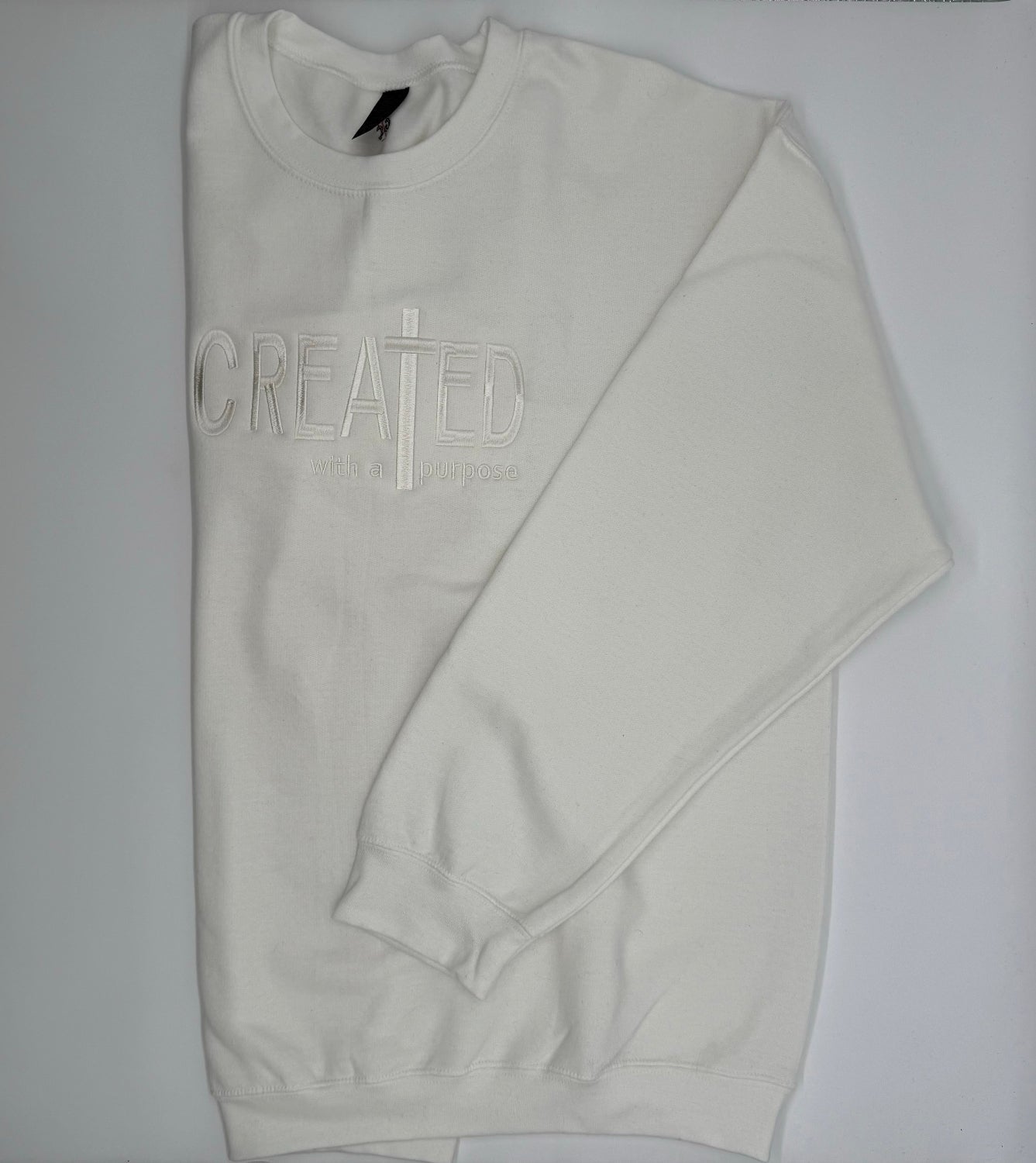 "Created with a Purpose" Embroidered Sweatshirt - GOdCREATEd