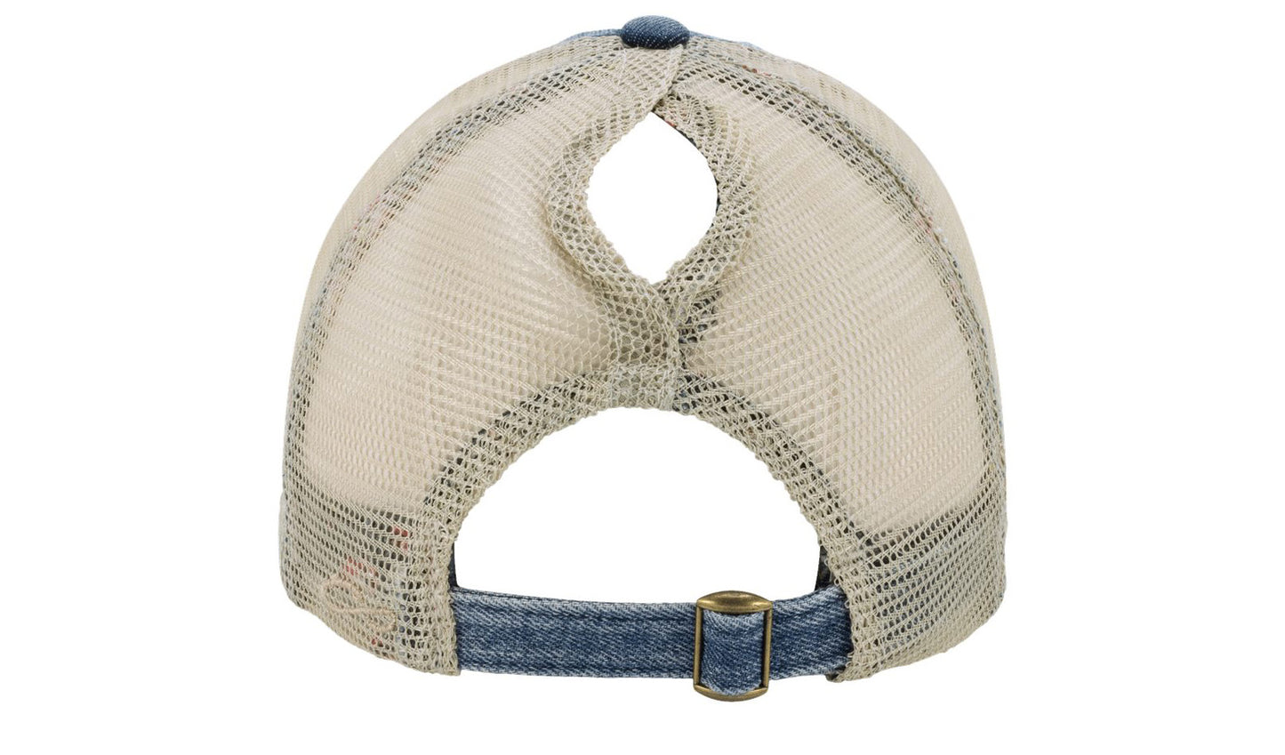 Daisy Women's Denim Mesh-Back Cap