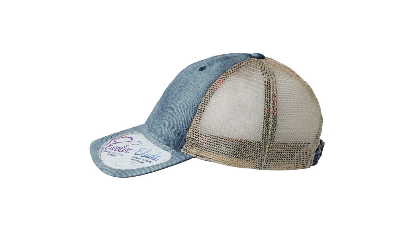 Daisy Women's Denim Mesh-Back Cap
