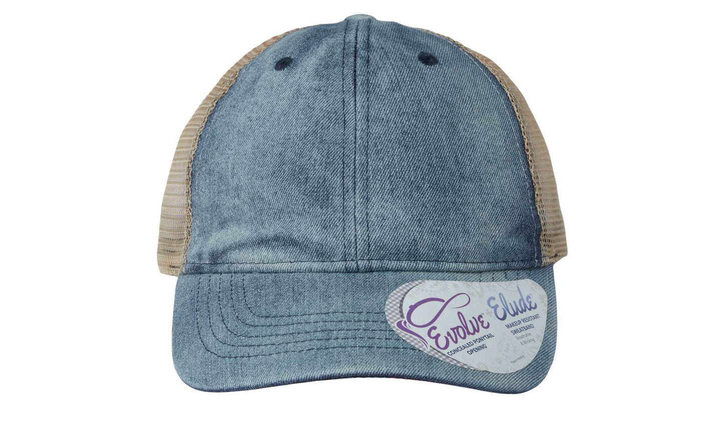 Daisy Women's Denim Mesh-Back Cap