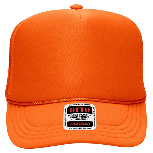 OTTO CAP 5 Panel High Crown Mesh Back Trucker Hat (Young Adult)