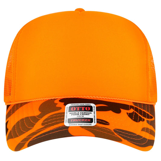 OTTO CAP 5 Panel High Crown Mesh Back Trucker Hat Adult