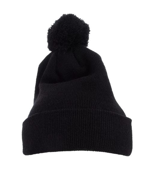 Flexfit Cuff Knit Beanie w Pom